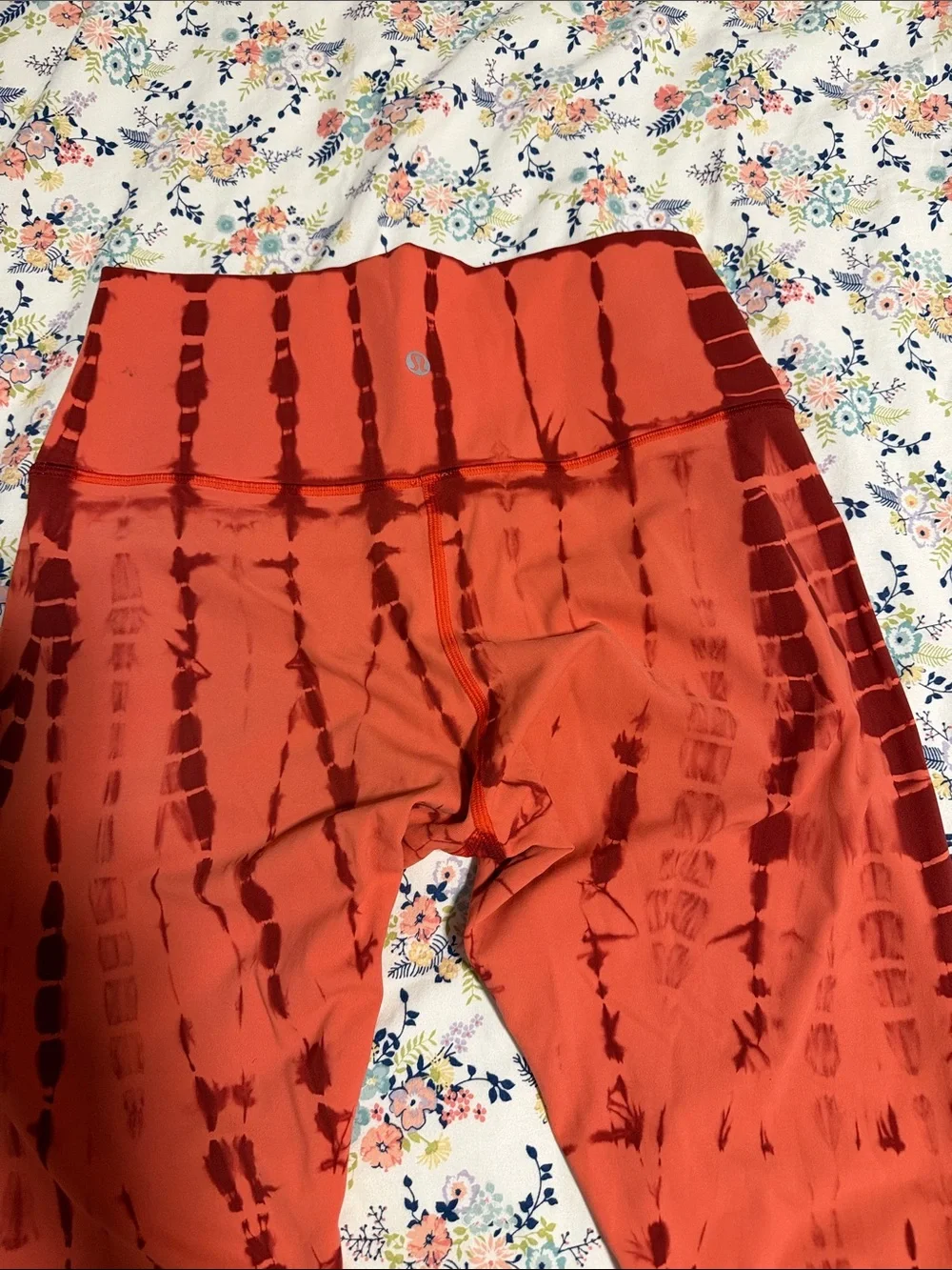 lululemon athletica Kids Orange Tie-Dye Leggings